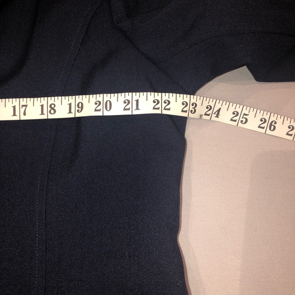 CLEO  | NAVY BLUE BLAZER, FULLY LINED, FRONT BUTTON CLOSURE: US 18 - Picture 6 of 15